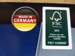 Made in Germany und FSC-Label