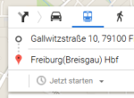 Screenshot Google Maps ÖPNV